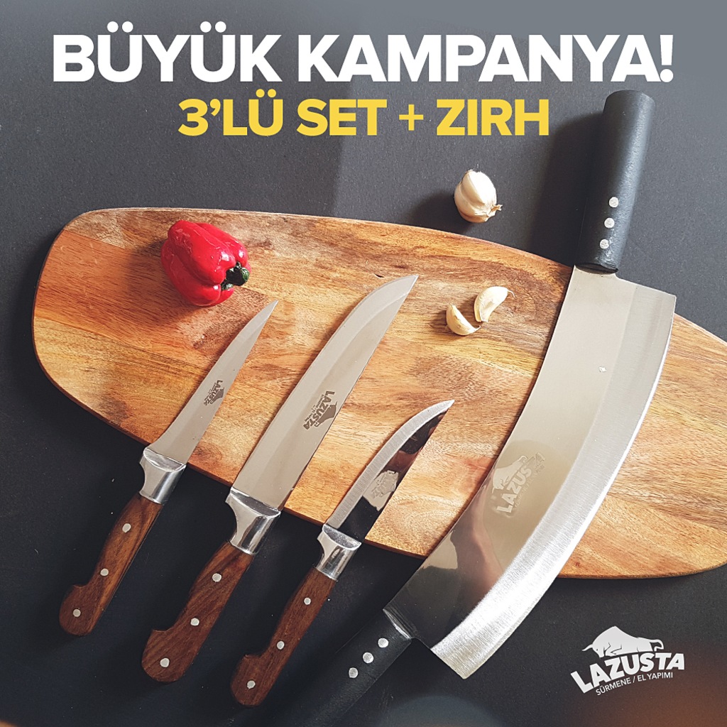 Lazusta Orjinal Lazusta El Yapimi 3 Lu Bicak Seti Kurban Bayramina Ozel Firsat Trendyol