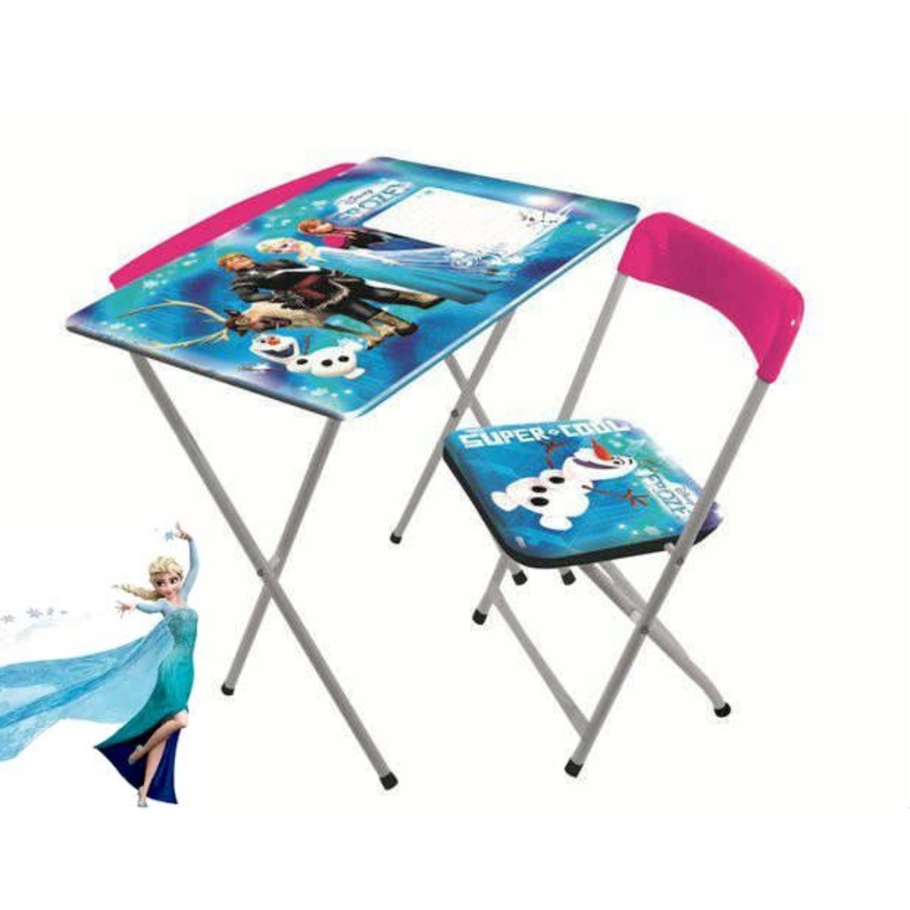 Frozen Elsa Kız Çocuk Ders Çalışma Masası Sandalye Seti