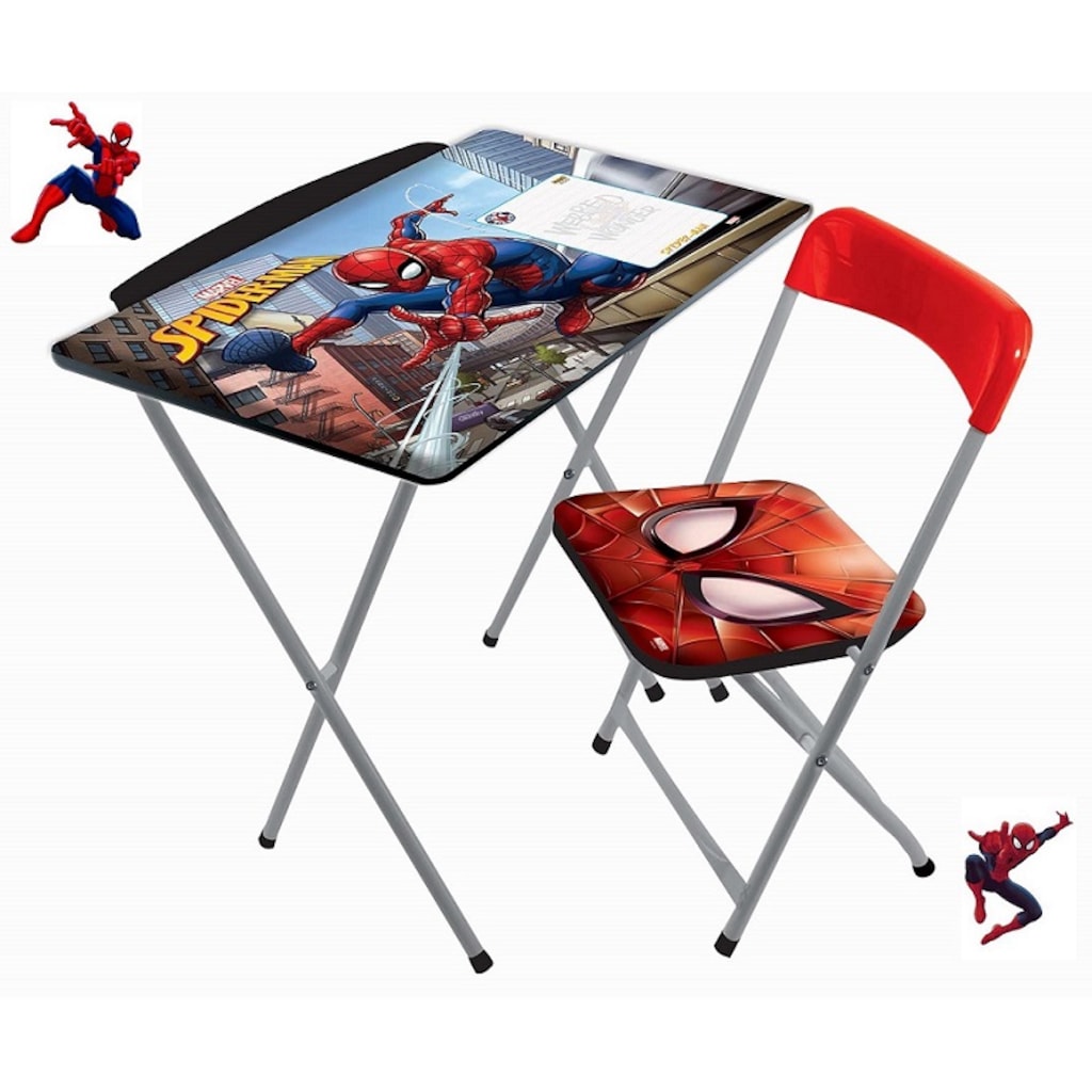 Spiderman Erkek Çocuk Ders Çalışma Masası Ve Sandalye Seti