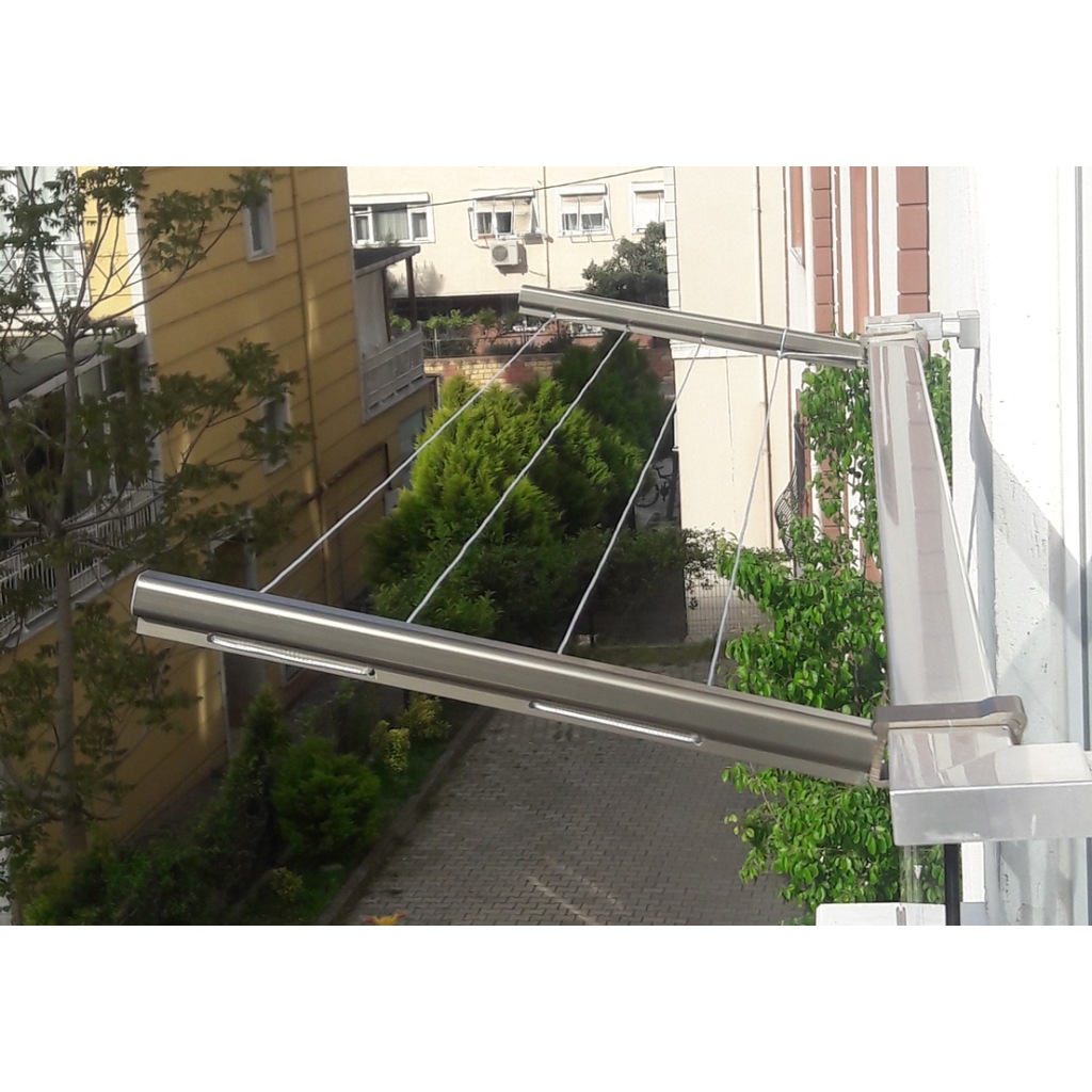Balkon Çamaşır Askılığı Kare Küpeşte Alüminyum Bronz Renk 60x25mm Balkon Çamaşır Askılığı Kare Küpeşte Alüminyum Bronz Renk 60x25mm