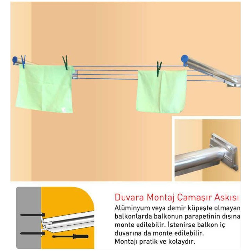 Pakas Balkon Çamaşır Kurutma Askısı Kurutmalık Duvara Monte Fiyatları