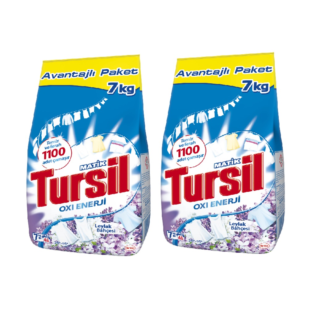 Tursil Leylak Bahçesi Color Toz Çamaşır Deterjanı 46 Yıkama 2 x 7 KG