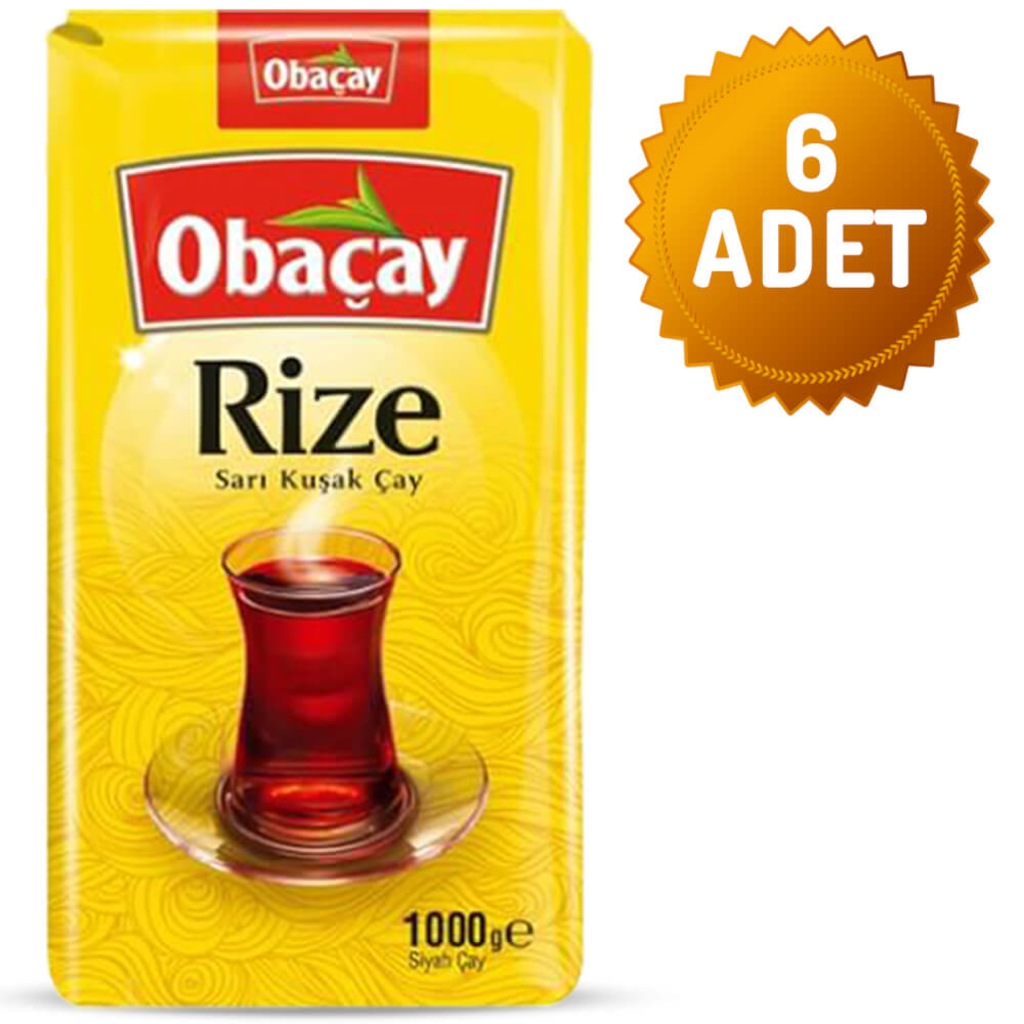 OBAÇAY Rize Sarı Kuşak Çay 1 Kg (6 Adet)