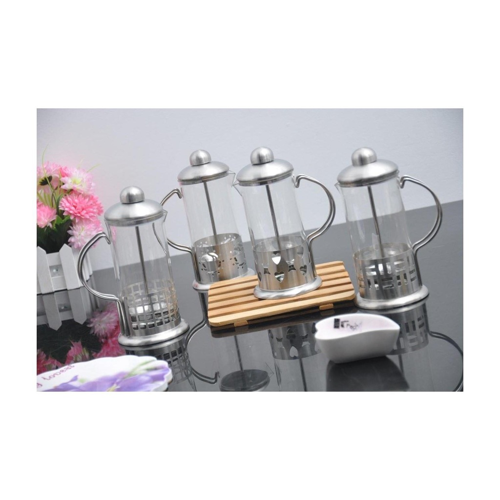 French Press Süzgeçli Bitki Çay Kahve Kupası 350ml
