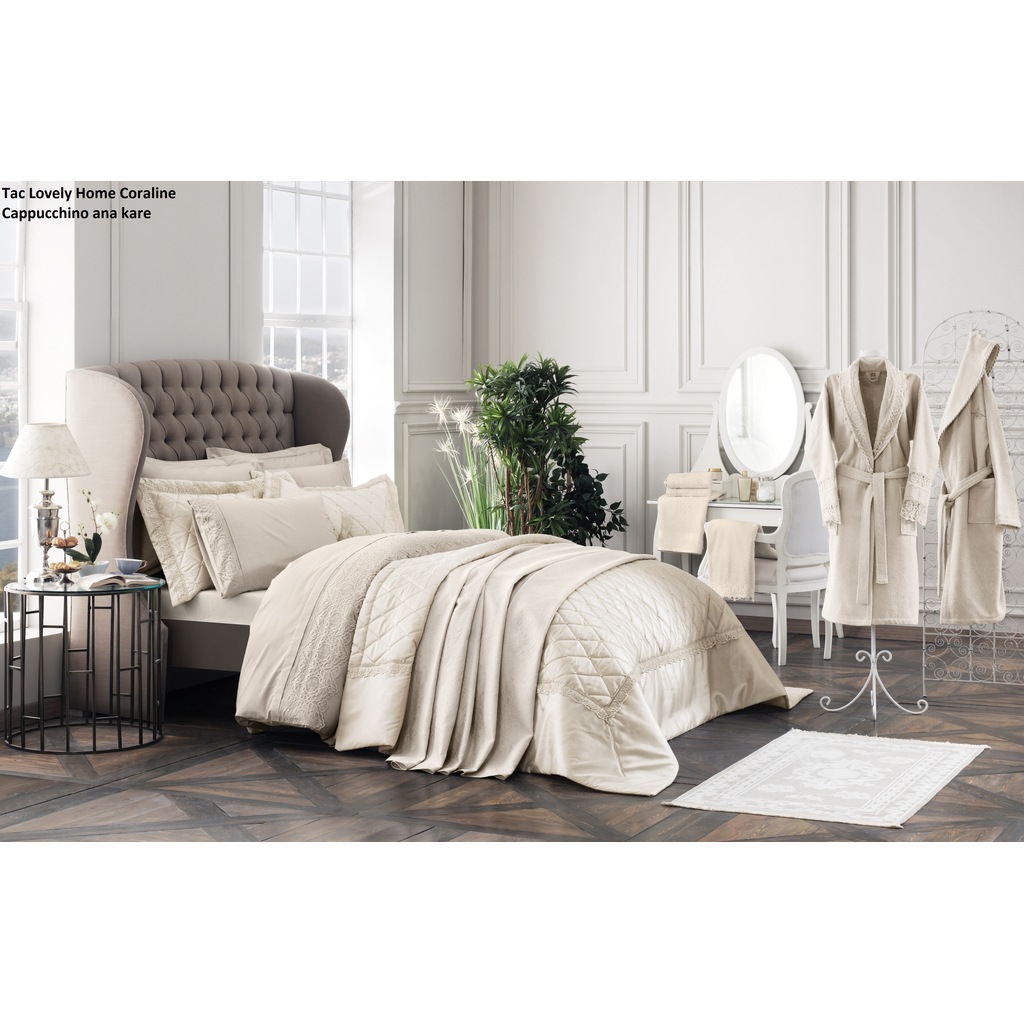 Taç Lovely Home Coraline Cappucino Çeyiz Seti Mutlu Evim