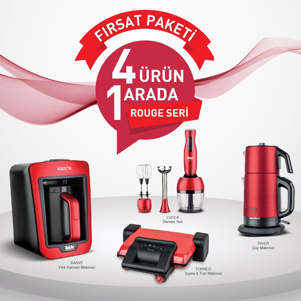 Çeyiz Seti Fakir Fırsat Paketi Pratik Mutfak Aletleri Kırmızı