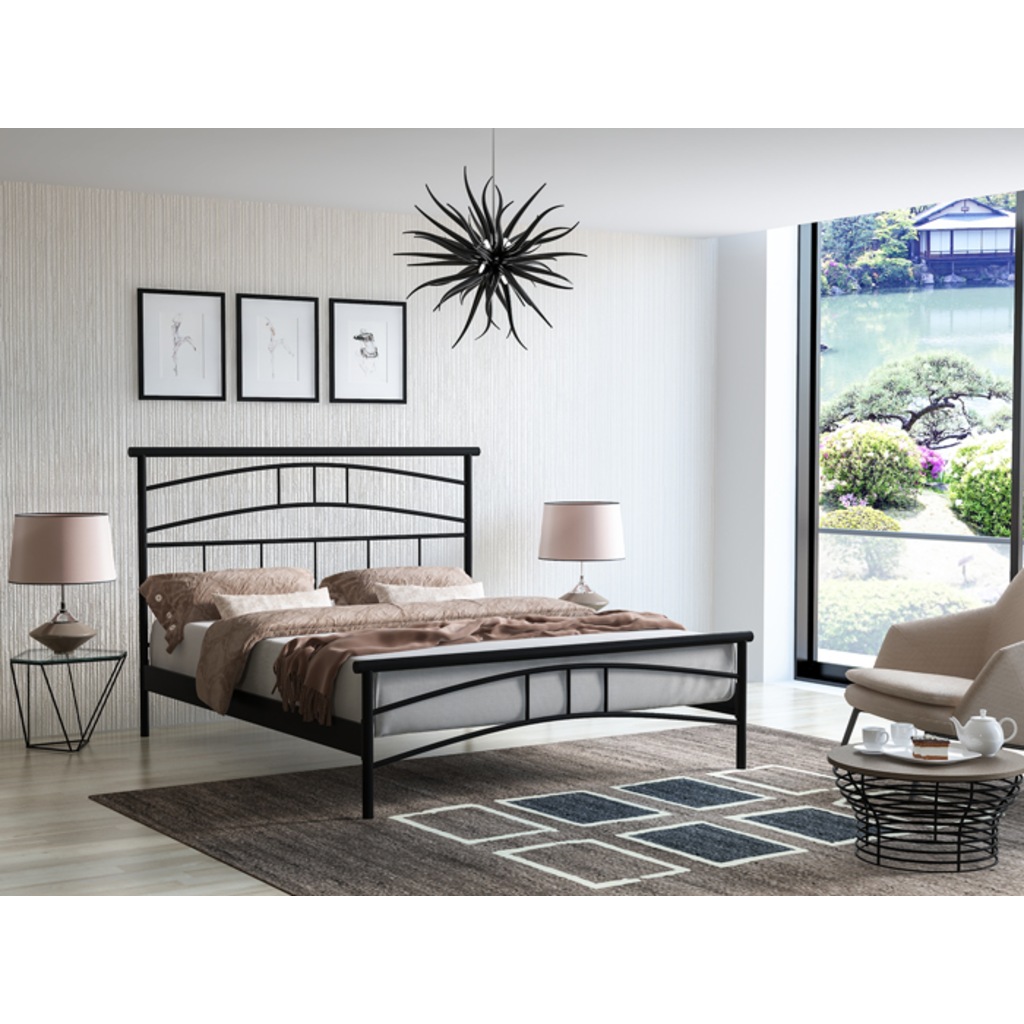 Kenza Metal Karyola (160x200) Çift Kişilik Ferforje Tarz