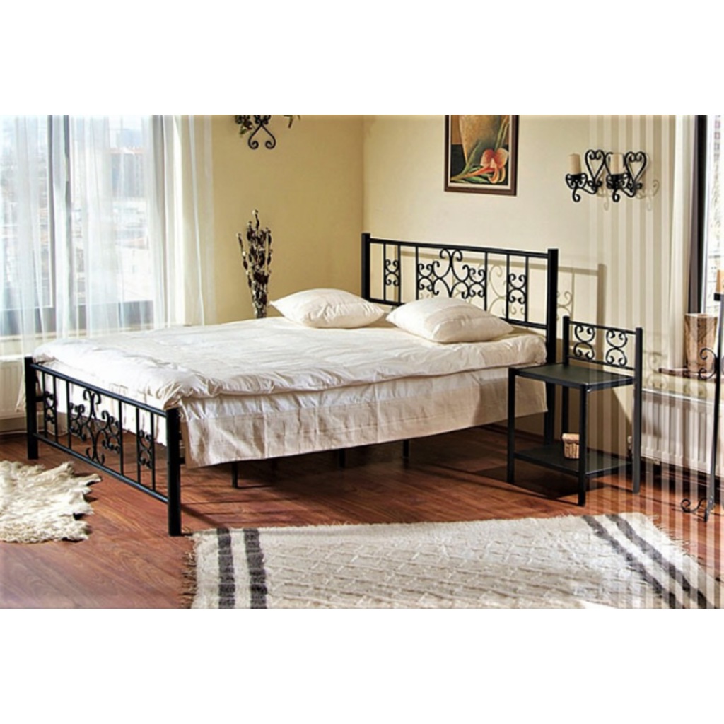 Stella ÇiFT Kişilik Ferforje Metal Karyola 140x190 Yatak