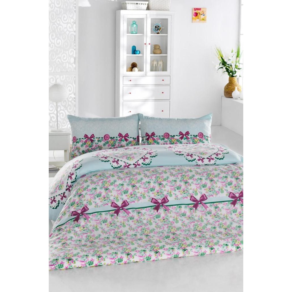 Lovely Mint Çarşafı Lastikli Çift Kişilik Nevresim Takımı Lovely Mint Çarşafı Lastikli Çift Kişilik Nevresim Takımı