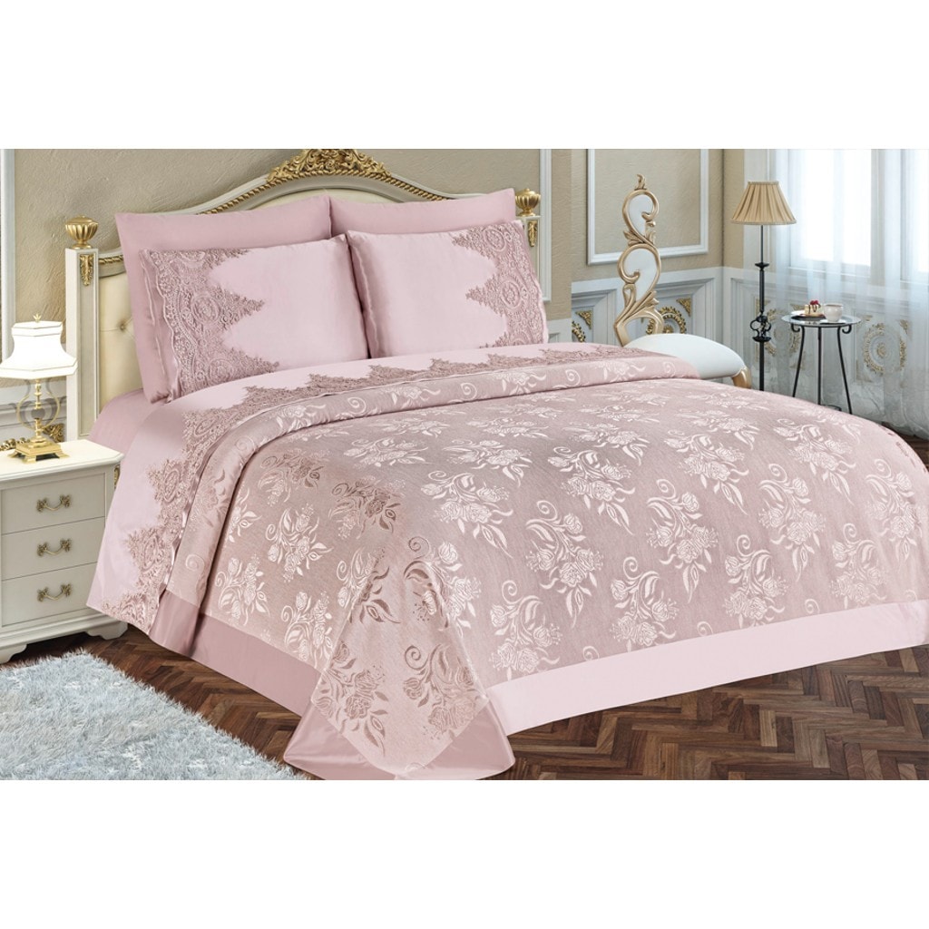 Fransız Güpürlü Pike Takımı Pudra