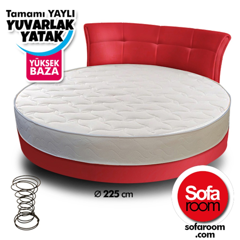 Sofaroom Elegance Yuvarlak yüksek bazalı Yatak Seti2