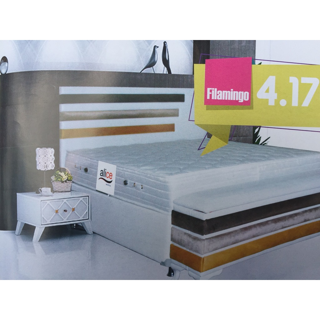 Çift Kişilik Baza Yatak Başlık Set Flamingo