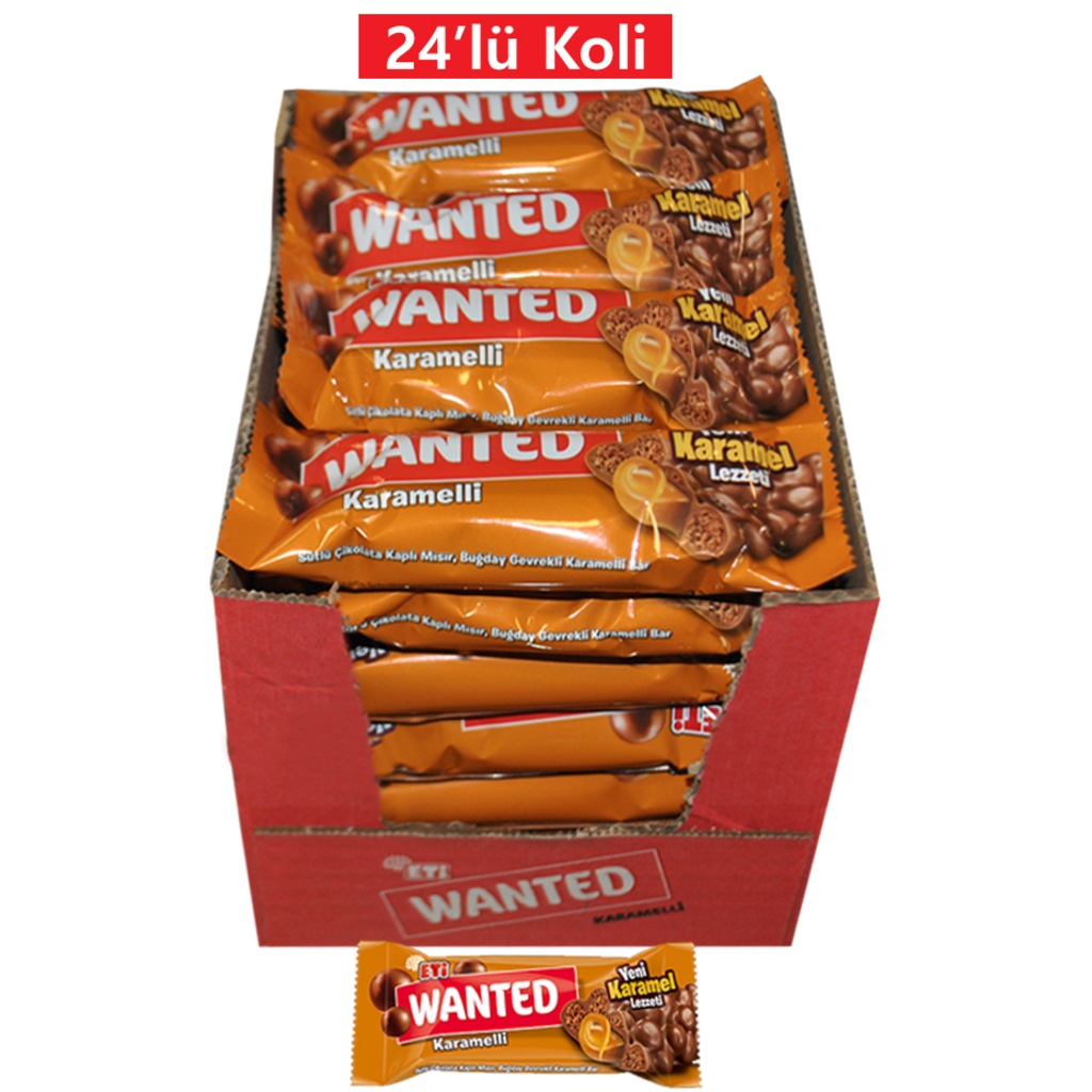 Eti Çikolata Wanted Patlayan Karamel 22 Gr 24 Adet