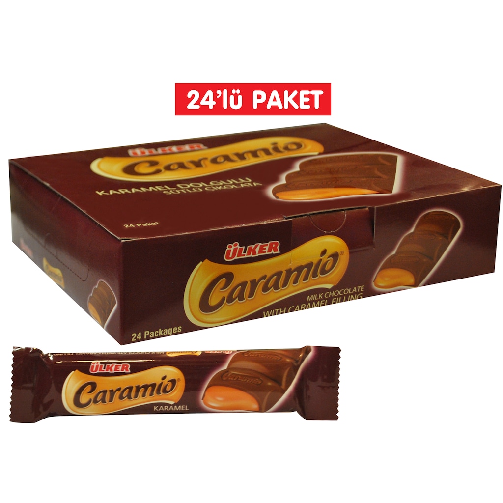 Ülker Caramio Çikolata Sütlü Karamelli 35 Gr 24 Adet