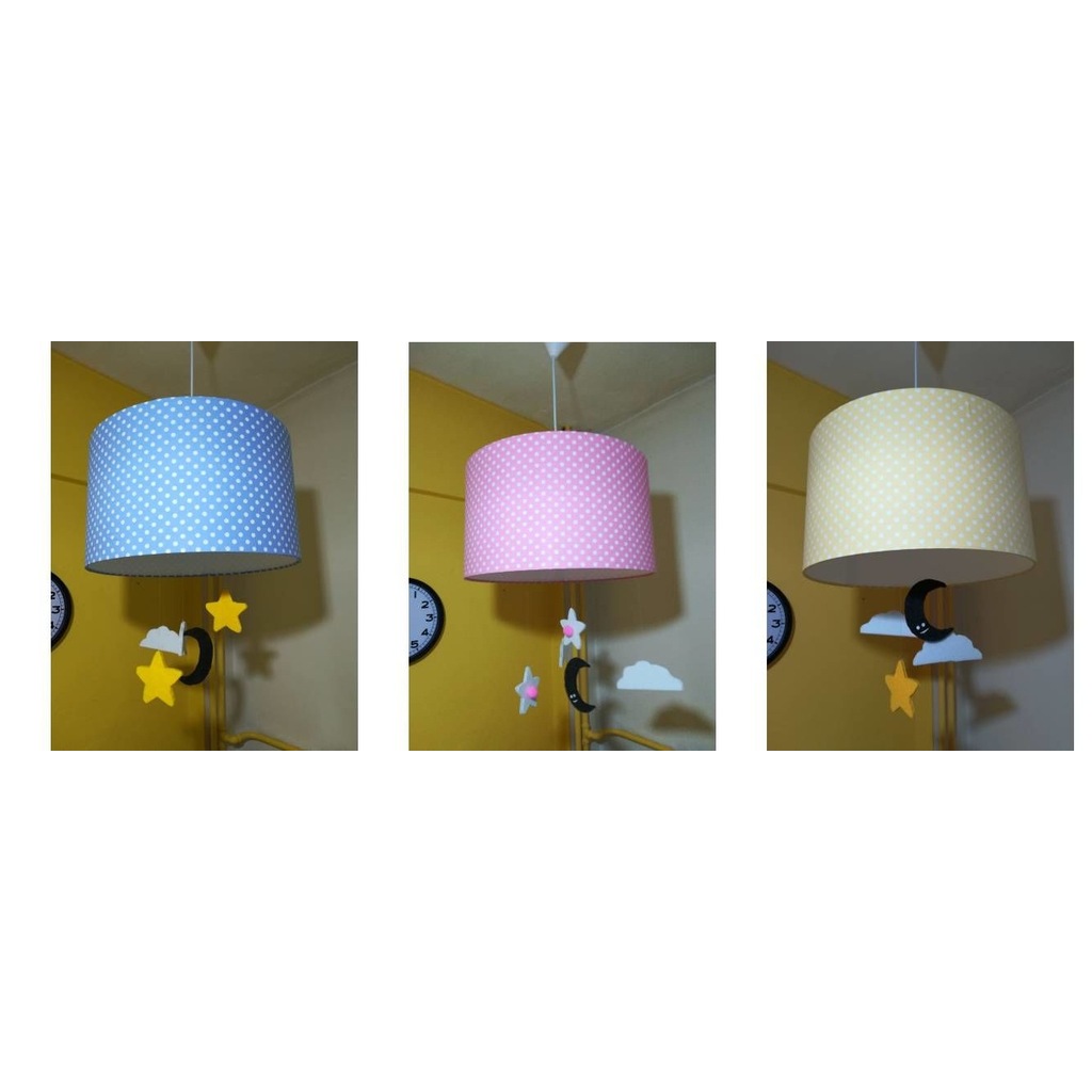 Bebek Odası Çocuk Odası Tekli Avize Sarkıt Puantiye Desen