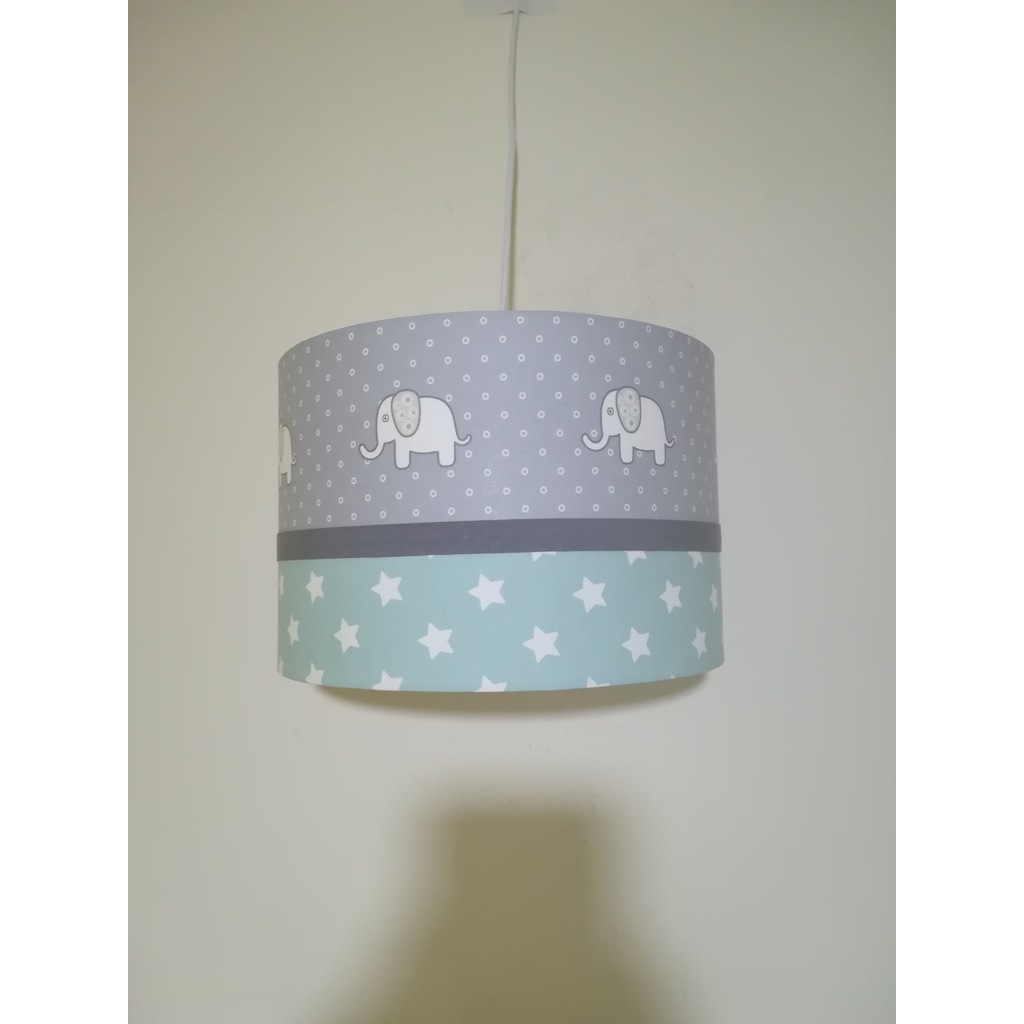 Fil Desen Çift Renk Çocuk Odası Bebek Odası Avize