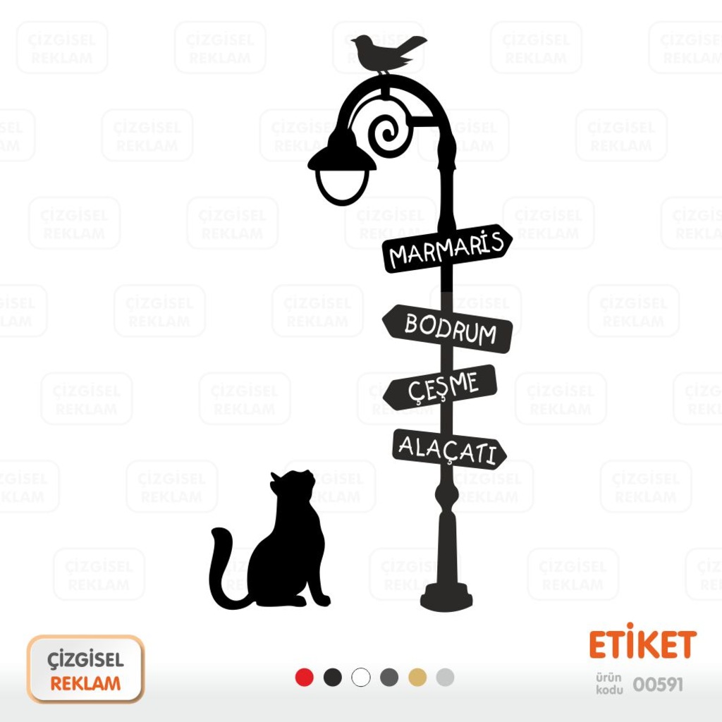 Kedi Ve Kuş Sokak Lambası Sticker Duvar Etiket Dekor Çıkartma Fiyatları Kedi Ve Kuş Sokak Lambası Sticker Duvar Etiket Dekor Çıkartma Fiyatları