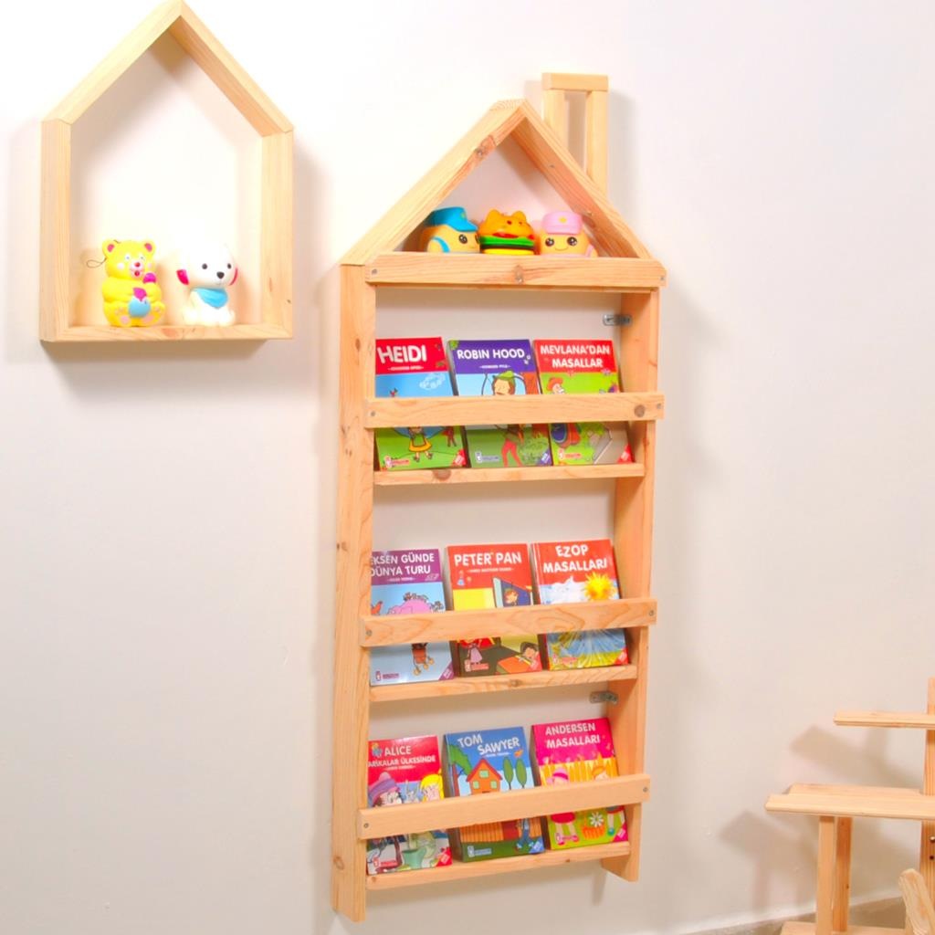 Çocuk Odası Eğitici Montessori Mobilya Kitaplık Raf Duvar Rafı Çocuk Odası Eğitici Montessori Mobilya Kitaplık Raf Duvar Rafı