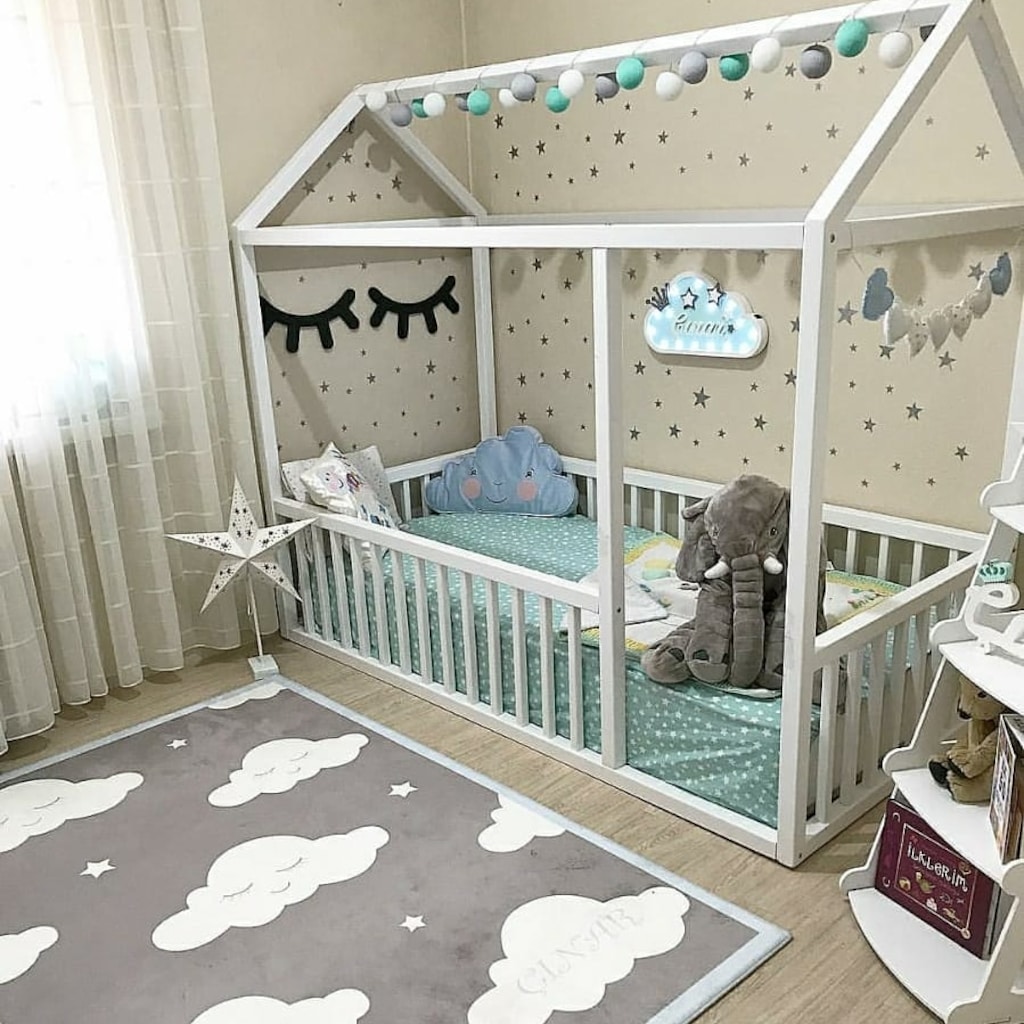 Montessori yatak beyaz korkuluk lu en uygun fiyata Fiyatları ve ...