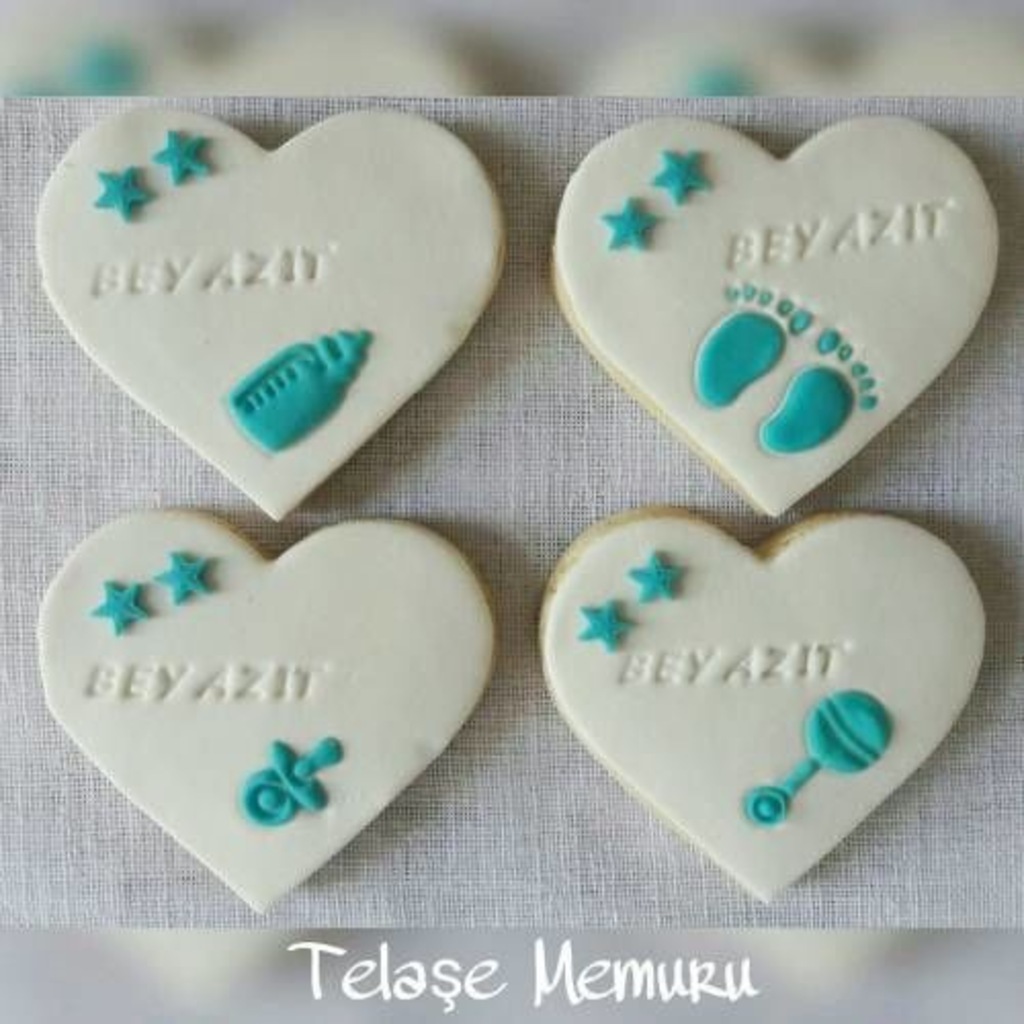 Butik Bebek Kurabiyesi 1,2,3,4,5 Yaş Doğum Günü Kurabiyesi No150