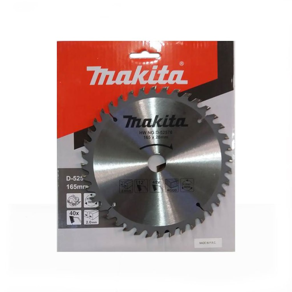 Makita D52576 Ahşap için Elmas Daire Testere 165x20mm 40 Diş