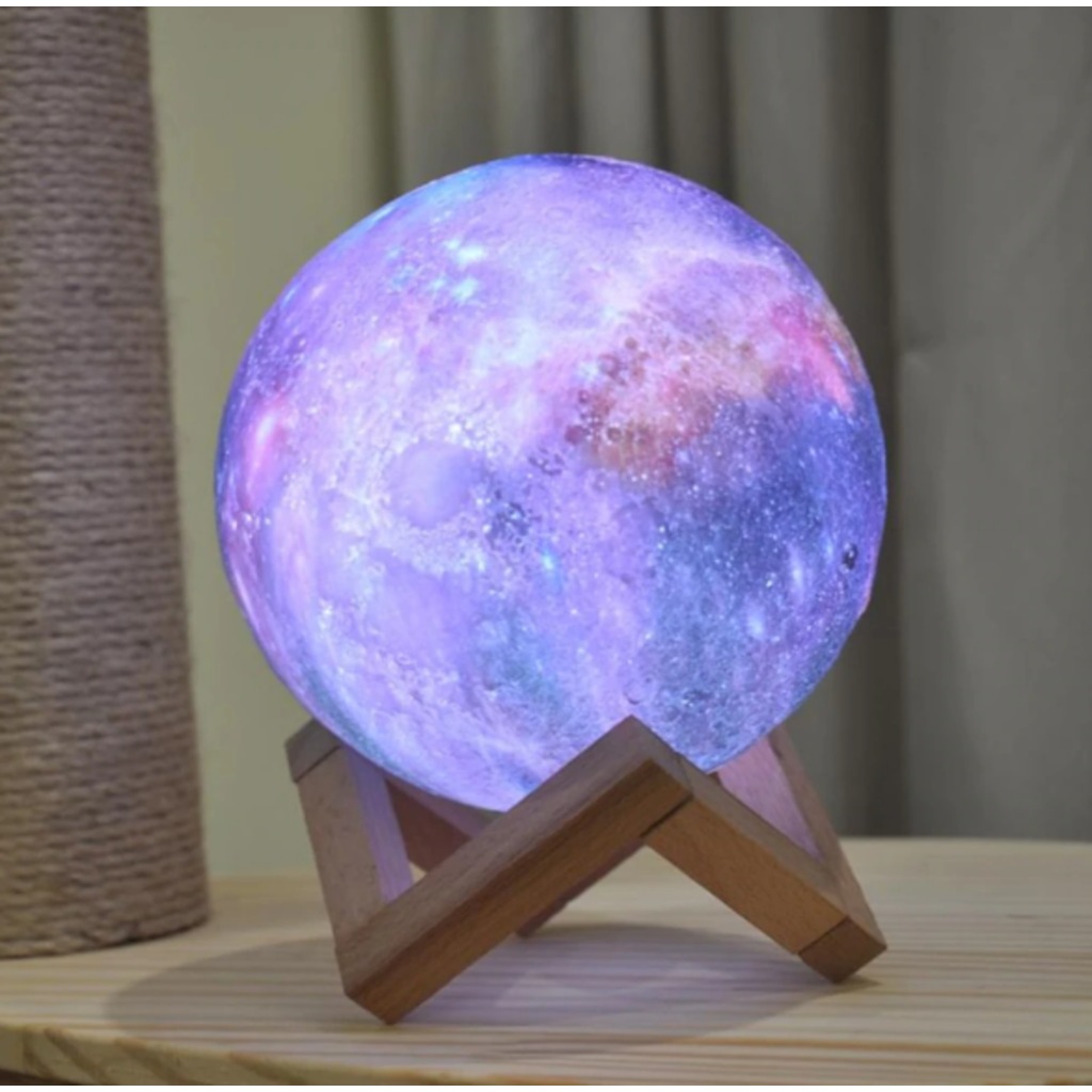 Dekoratif 3D Standlı Galaksi Gezegen Gece Lambası 12 CM
