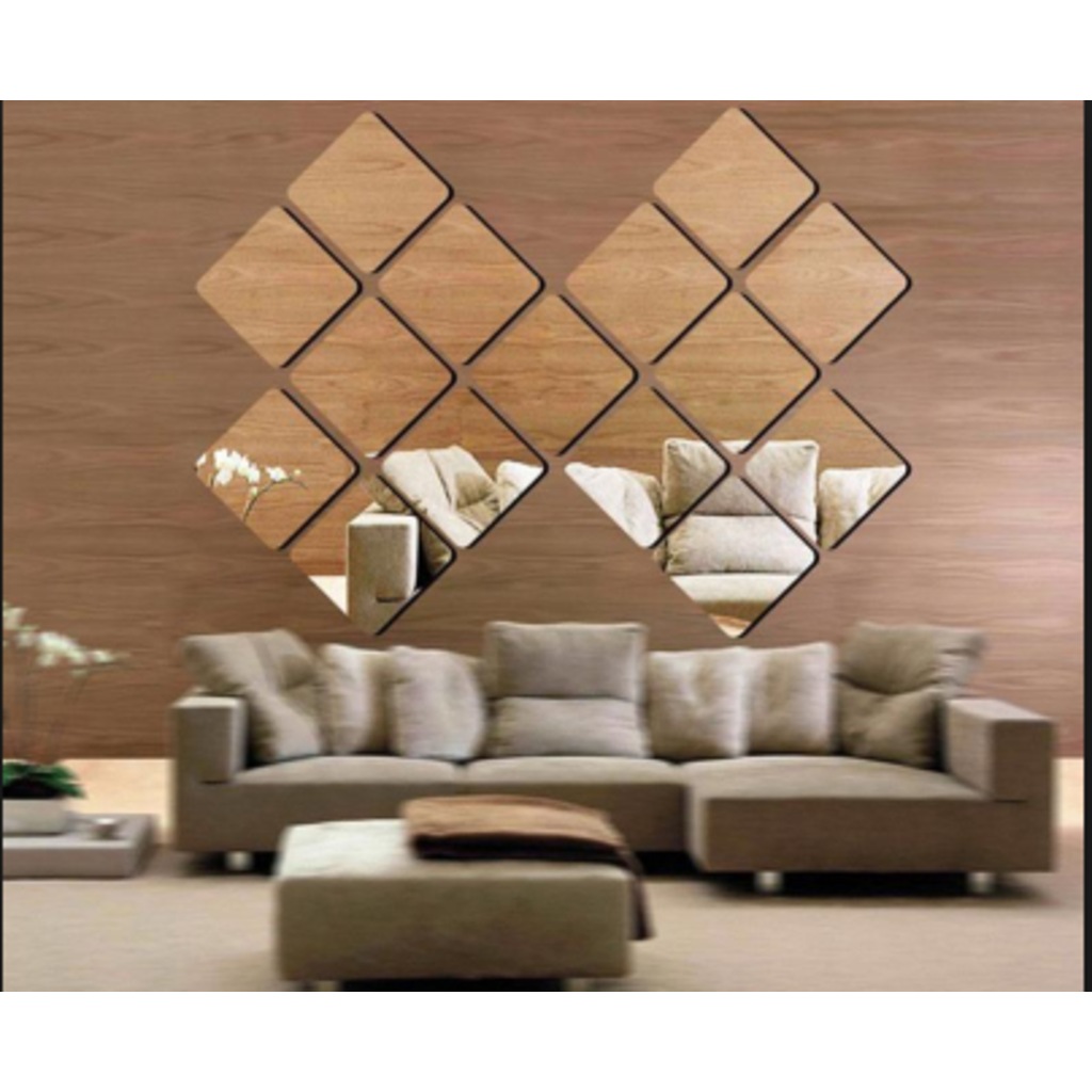 Ayna Fabrikası Duvar Dekor 15 Adet 20 x 20 4Mm Flotal Gerçek Ayna