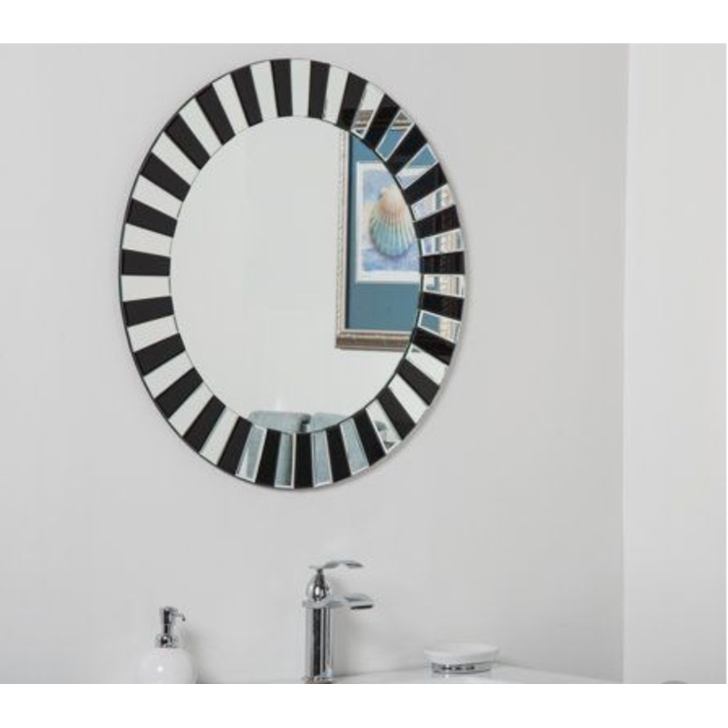 SHEONE BLACK 70CM ÇAPINDA MODERN AYNA