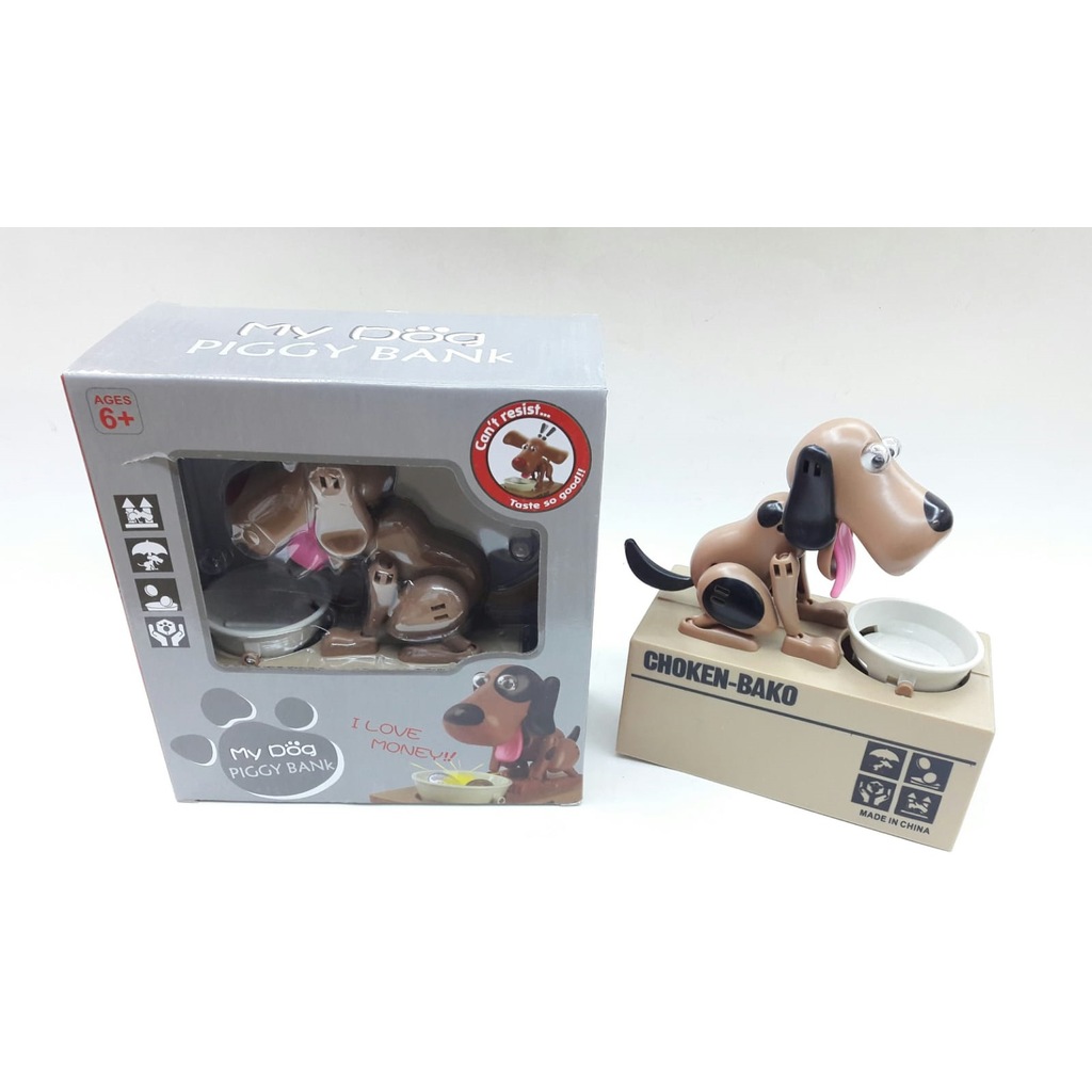 Choken Bako Para Yiyen Köpek Kumbara Pilli Bozuk Para Kumbarası