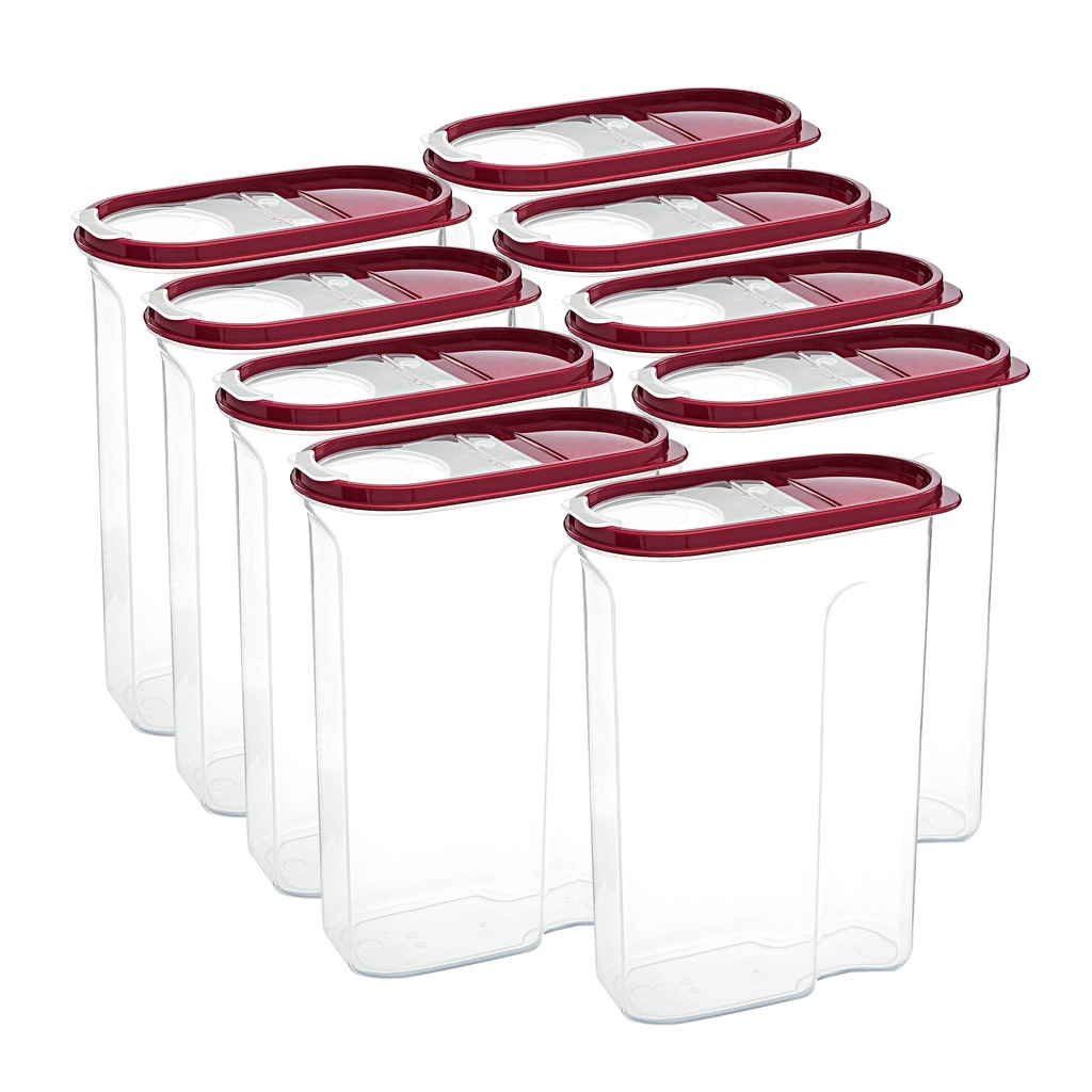 Erzak Kabı, 2,5 LT, Bordo 9'lu Set