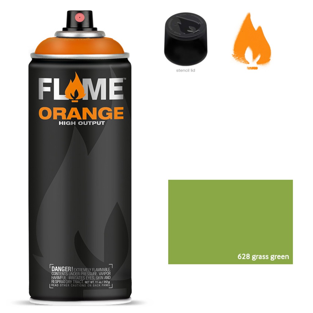 Flame Orange 400ml Sprey Boya N:628 Grass Green