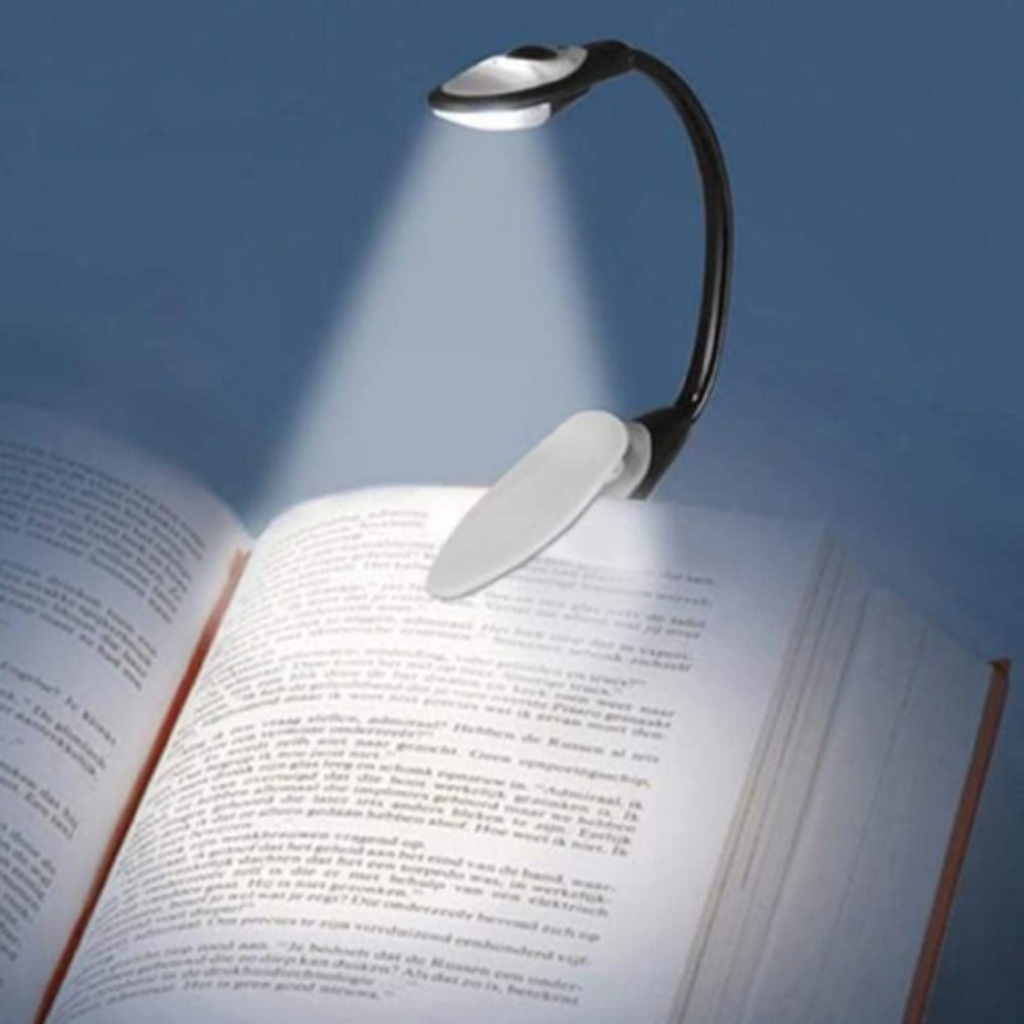 Kitap Okuma Lambası Led Book Light Kıskaçlı Işık Pilli Aydınlatma