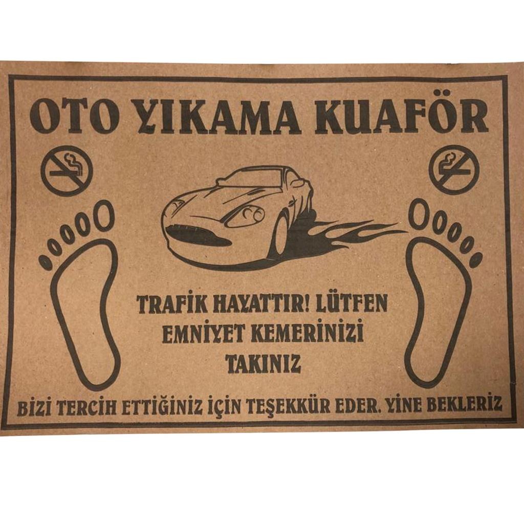 Kraft Oto Paspas Kağıdı 200 Adet Tek Renk Baskılı 35 x 50 cm