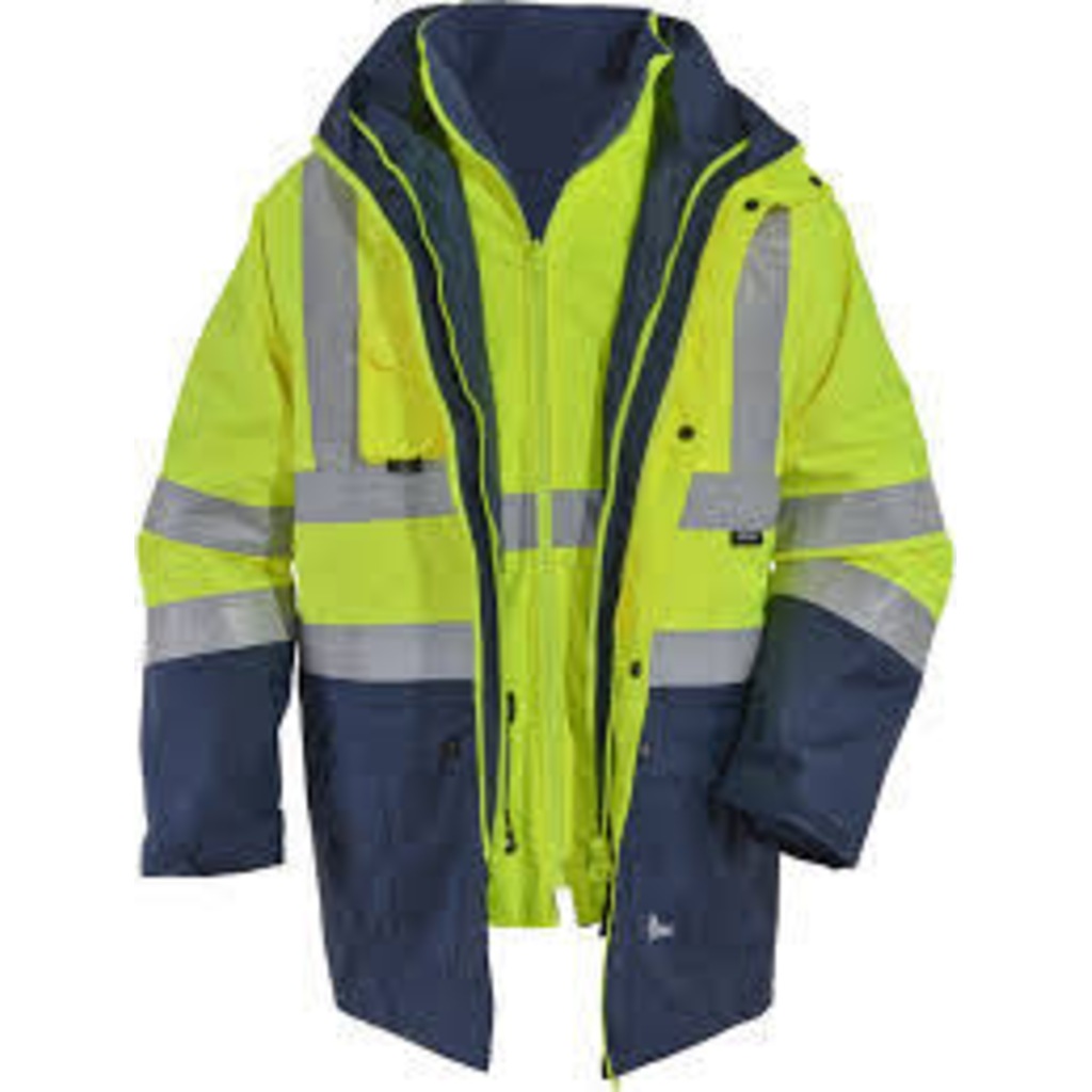 Vizwell VWJK44 Oxford 5+1 Parka Neon Sarı-Yeşil