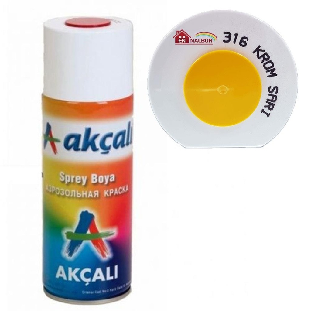 Akçalı Sprey Boya 400 ml 316 Krom Sarı Fiyatları ve Özellikleri