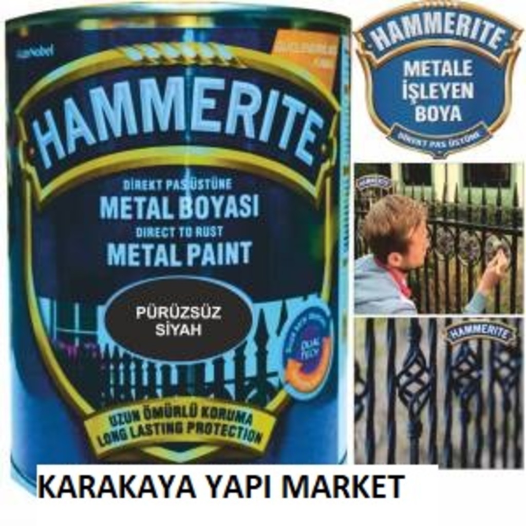 Hammerite Direkt Pas Üstü Pürüzsüz Metal Boya 2.5 Lt.