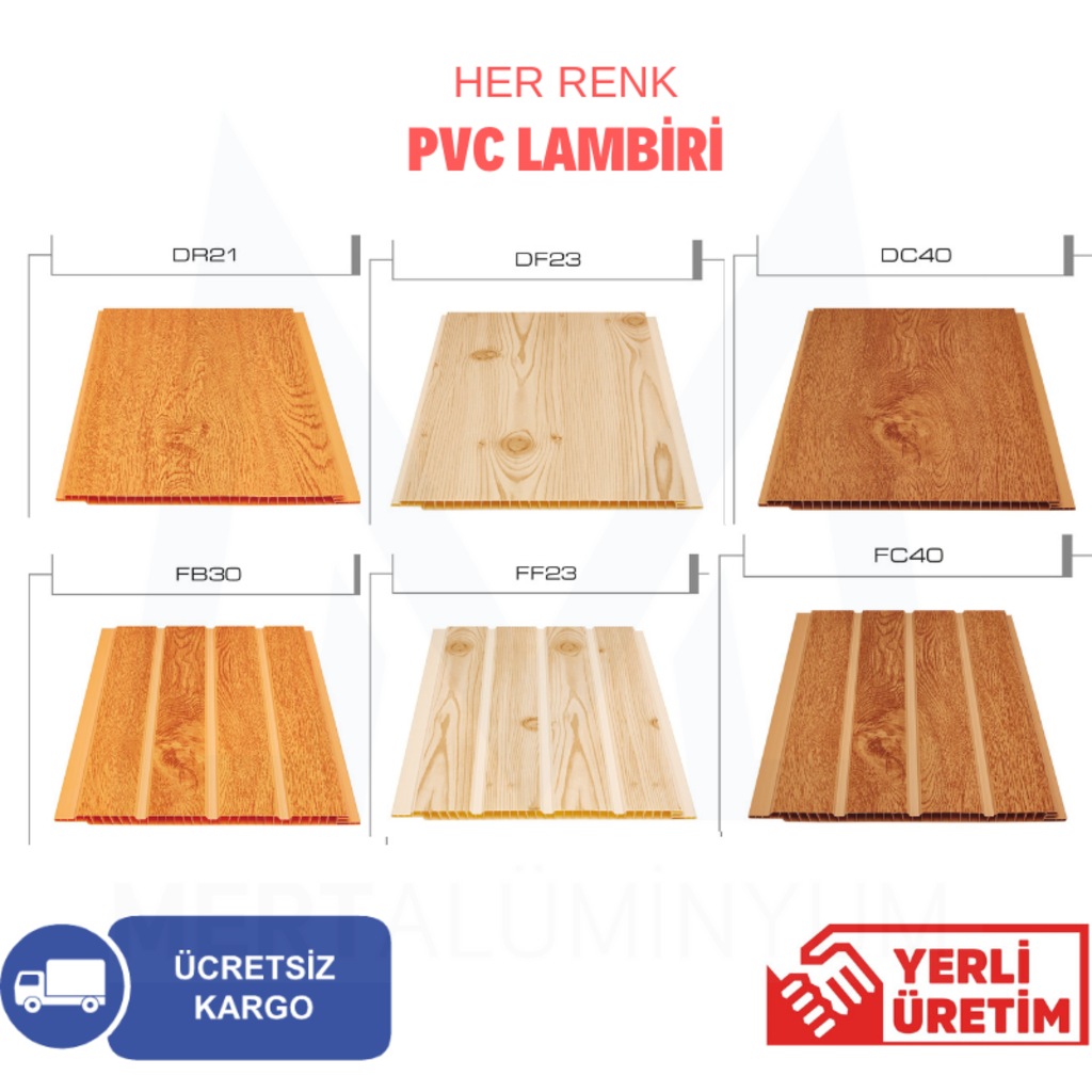 Plastik Asma Tavan Renkli Ve Beyaz Duvar Kaplama Lambiri Pvc