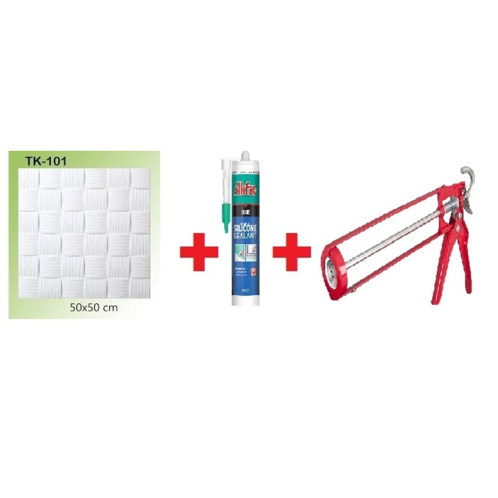 Stropiyer Tavan &amp; Duvar Kaplama HASIR DESEN (5m2)+silikon+tabanca