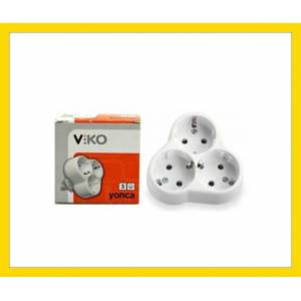 Viko 3 Lü Priz Fiş Topraklı Yonca Fiş Priz 3lü Priz ÇoklayıcIı