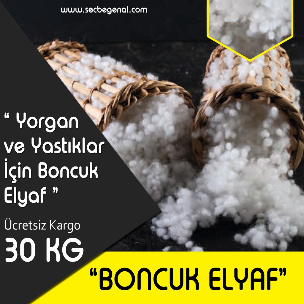 Secbegenal Boncuk Elyaf Kırlent ve Minder Dolum Malzemesi