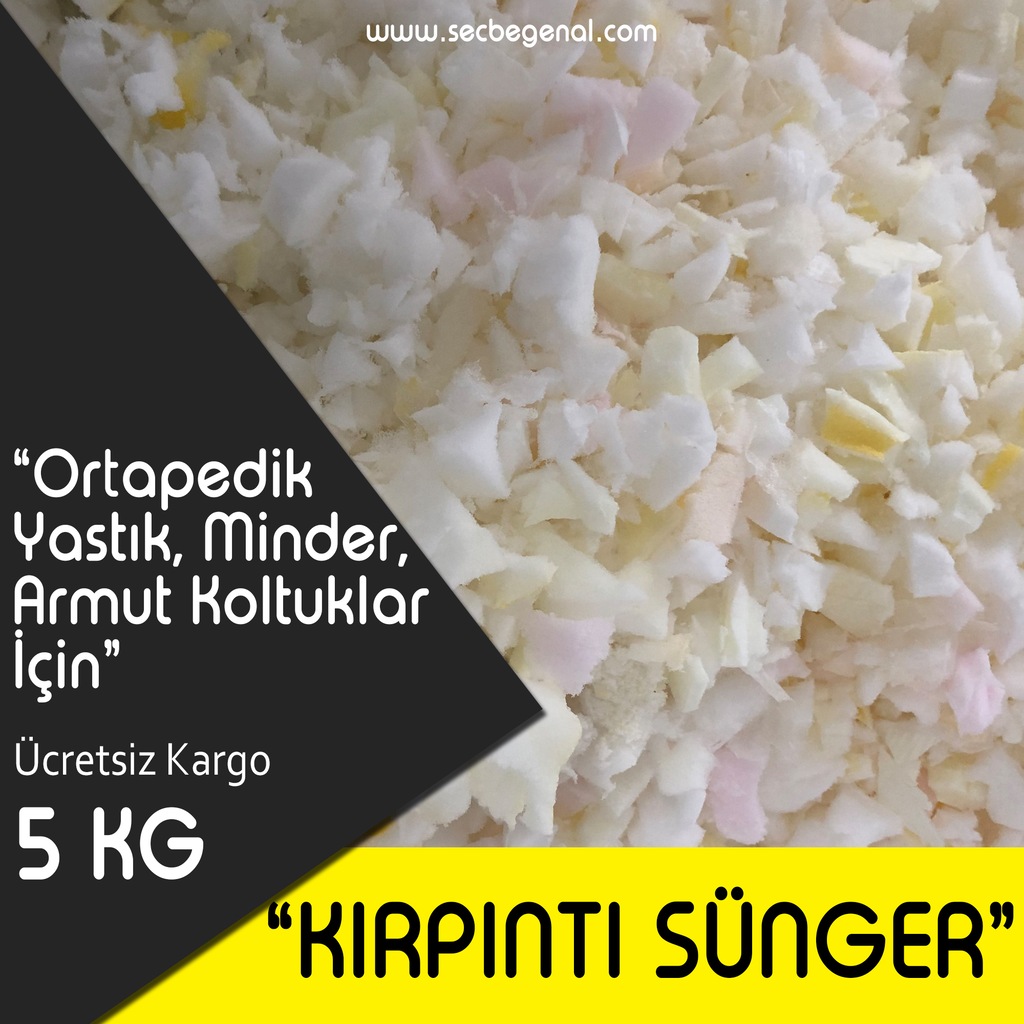 Secbegenal Kırpıntı Sünger Minder Koltuk Kırlent Dolum Maddesi