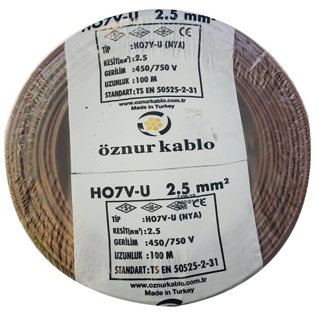 Oznur 2 5 Mm Nya Kablo 100 Metre Kahverengi Fiyatlari Ozellikleri Ve Yorumlari En Ucuzu Akakce