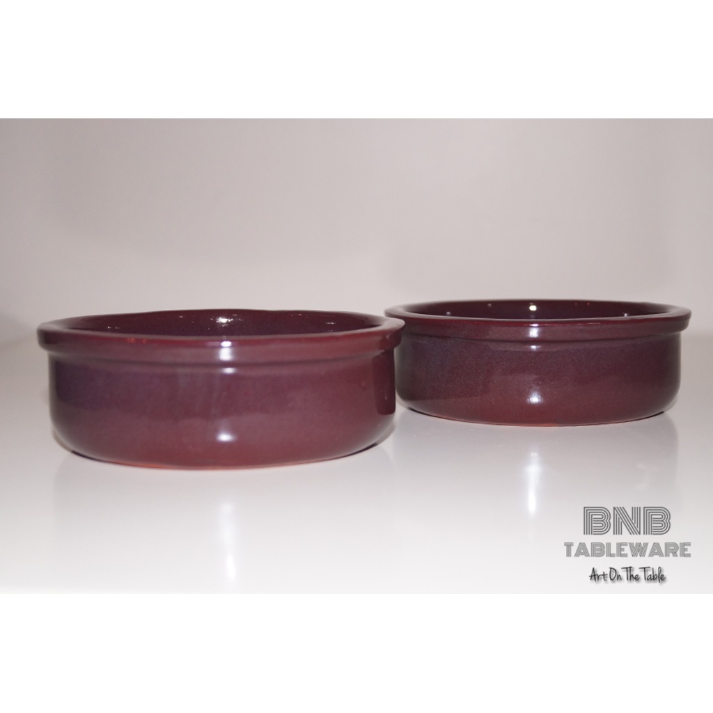 RENKLİ TOPRAK GÜVEÇ SÜTLAÇ KASESİ TAM SIRLI BORDO 6 ADET ...