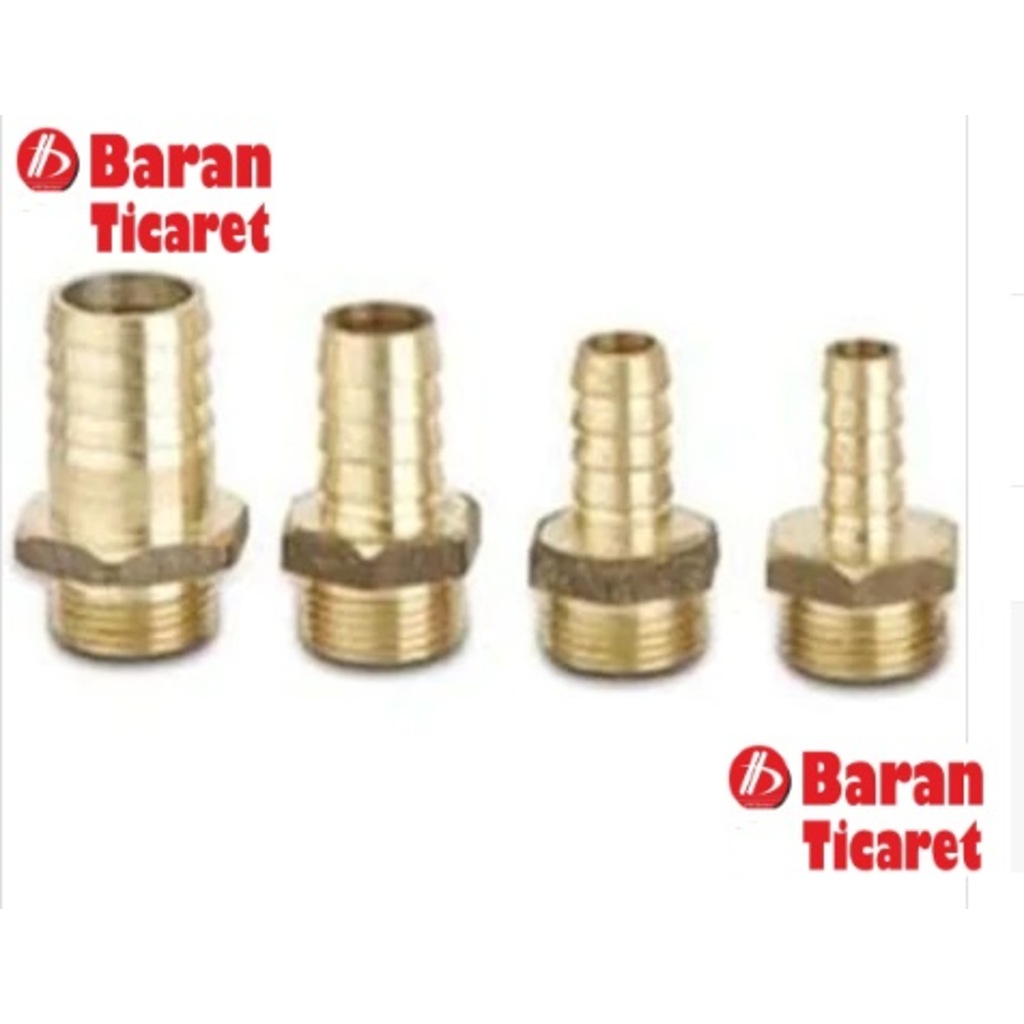 1/8-1/4-3/8-1/2 Sarı Hortum Rekoru Erkek 6-8-10-12 MM