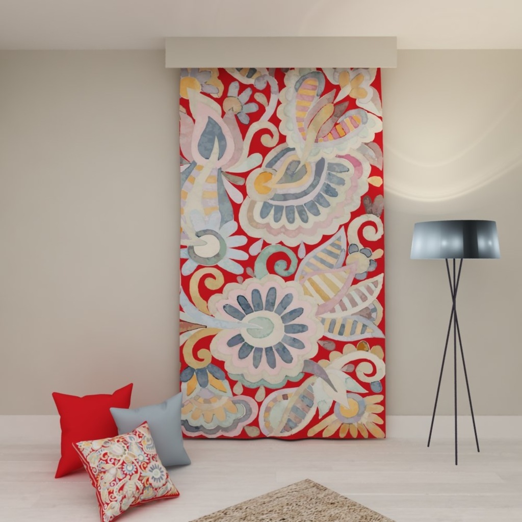 Fersa Decor Petek Kirmizi Fon Perde Buzgu Pile Fiyati