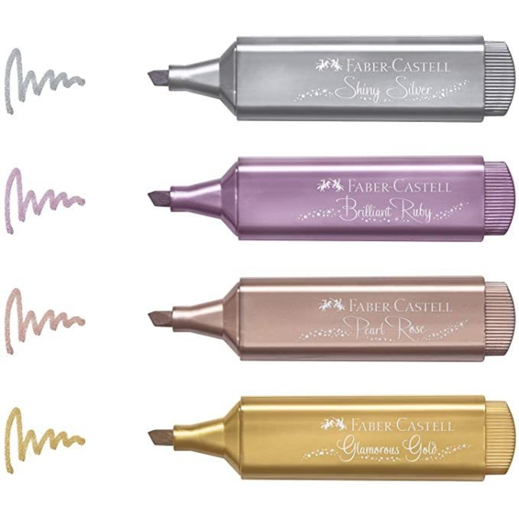 Faber Castell Metalik Fosforlu Kalem 4 lü Set
