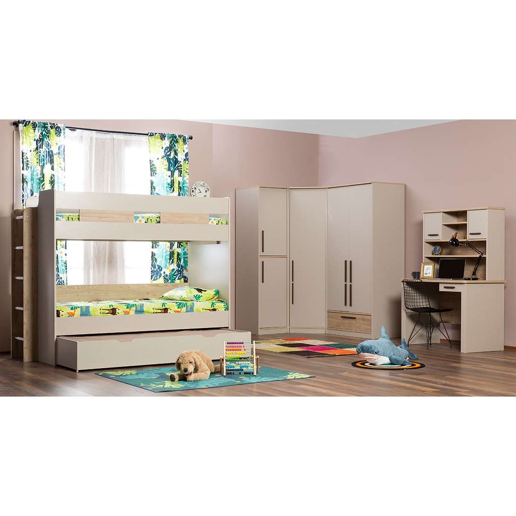 Orax Çocukgenç Odası Takımı Dolap Yatak Şifonyer Komodin