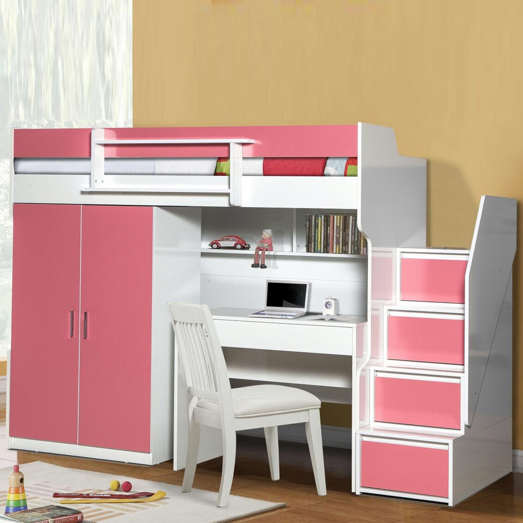 Ranza , Dolaplı Ranza , Cesur Pembe Genç Odası Merdivenli