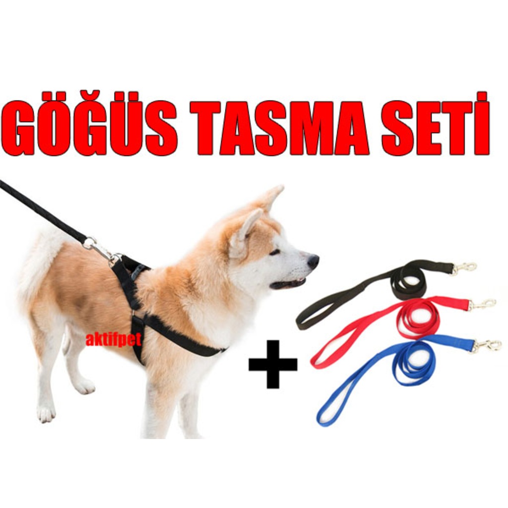 Klipsli Köpek Göğüs Tasmasi No4 ve Gezdirme Tasması Fiyatları ve