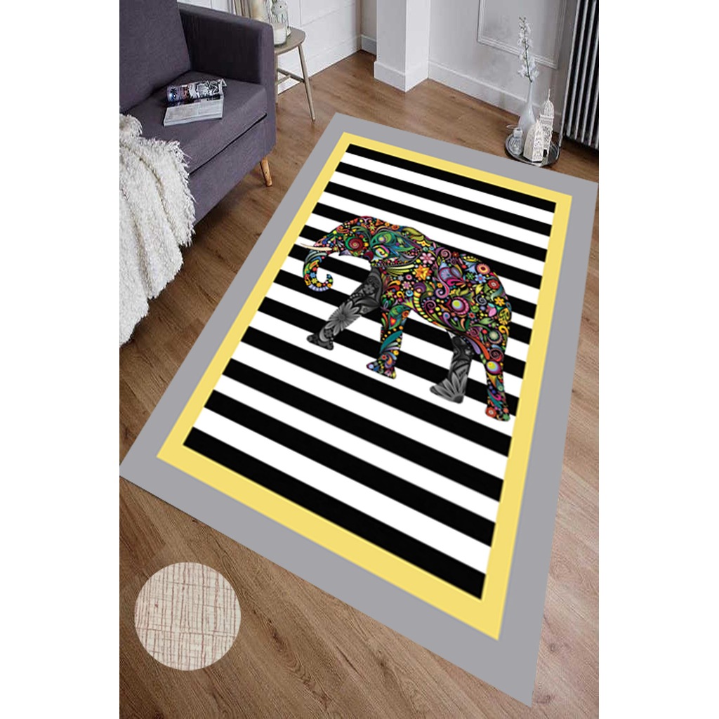 cappio hali fil desenli siyah beyaz cizgili hali fiyatlari ve ozellikleri